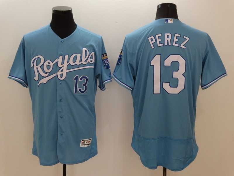 Kansas City Royals #13 Salvador Perez Light Blue 2016 Flexbase Collection Stitched Baseball Jersey,We sell and wholesale Kansas City Royals #13 Salvador Perez Light Blue 2016 Flexbase Collection Stitched Baseball Jersey on line form chian!